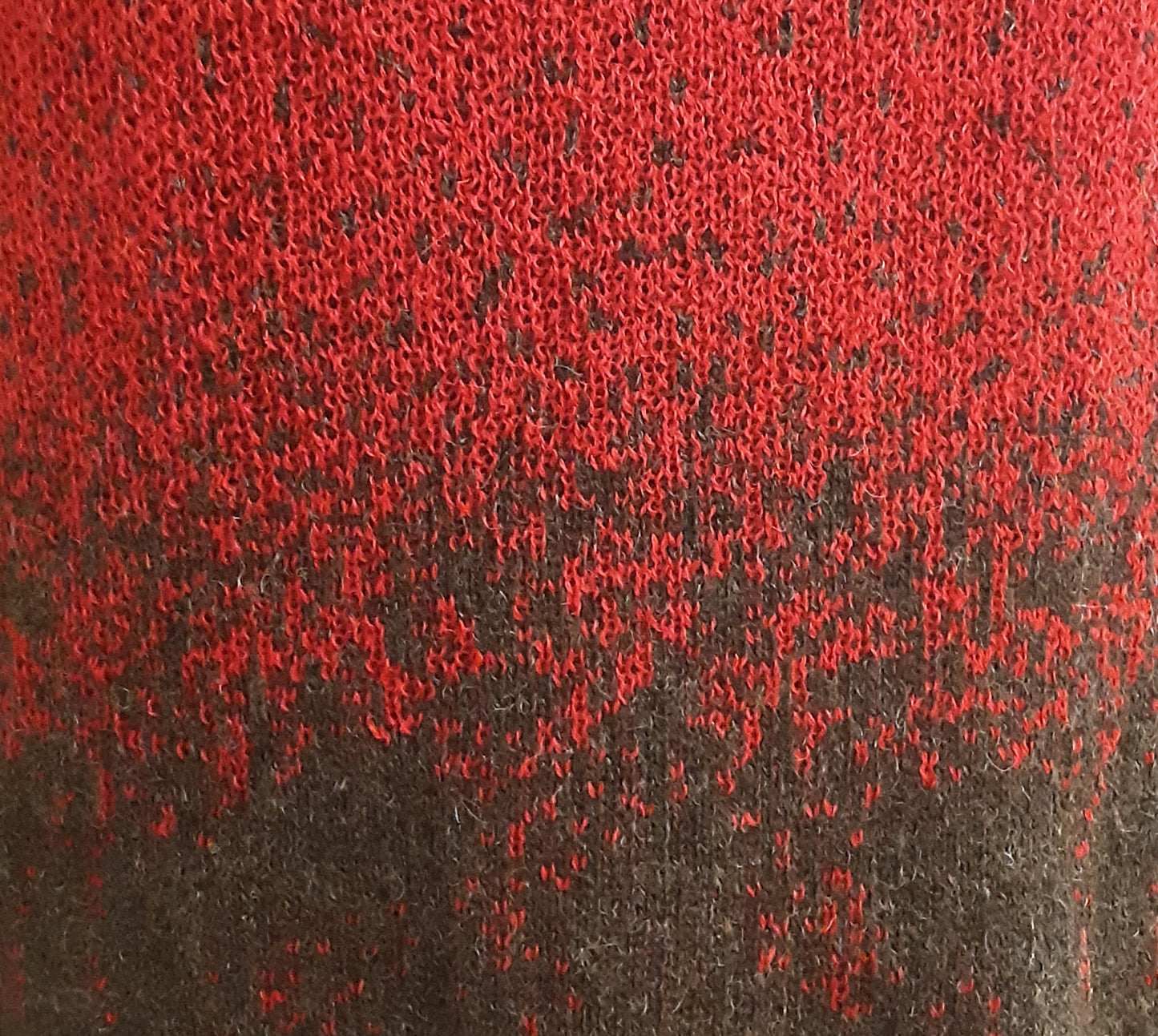 Alpaca Women’s High Neck Red Jacquard Knit Diesel