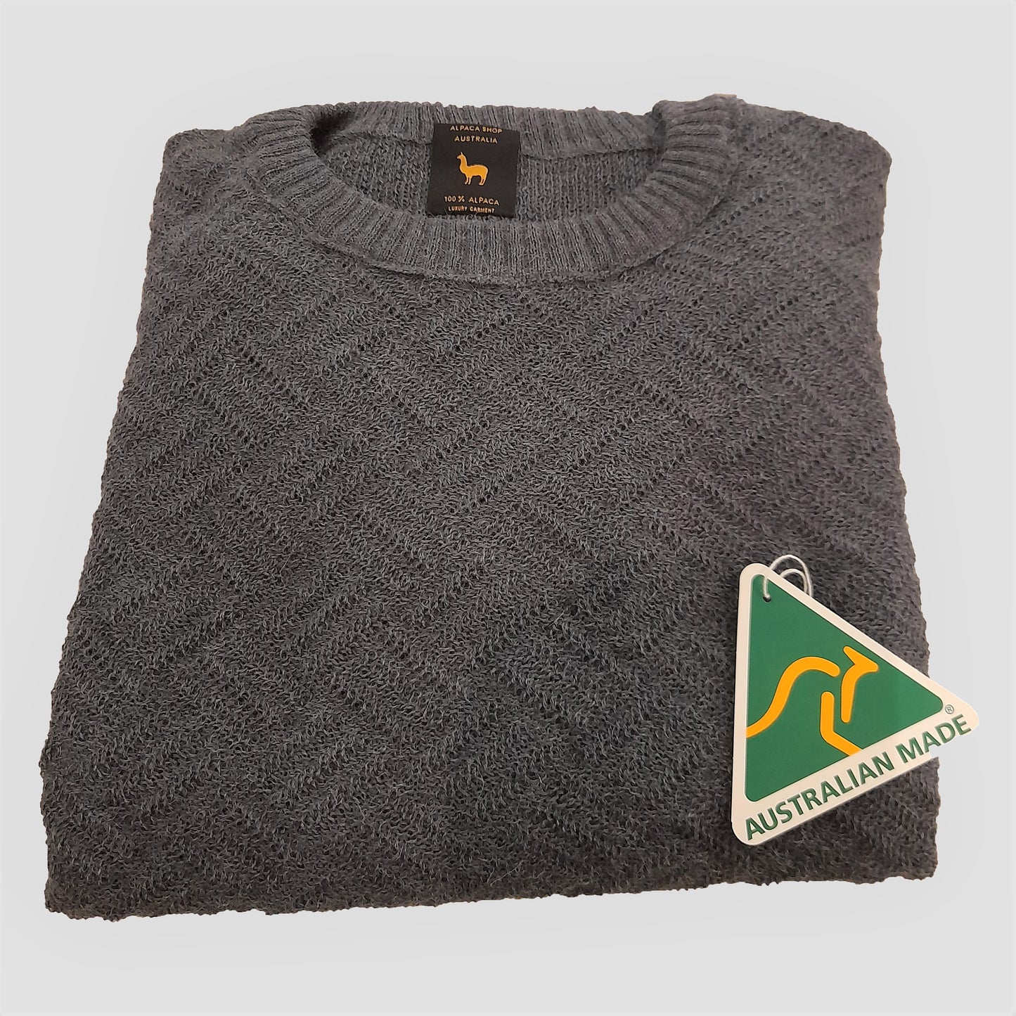 Alpaca Textured Jacquard Men Sweater