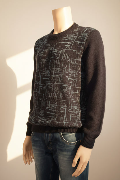 Alpaca Labyrinth Round Neck Sweater Men