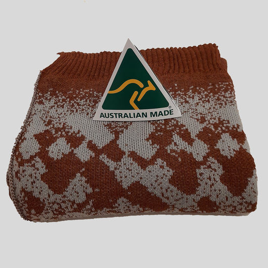 Australian Alpaca  Blanket Wrap Throw Terracotta