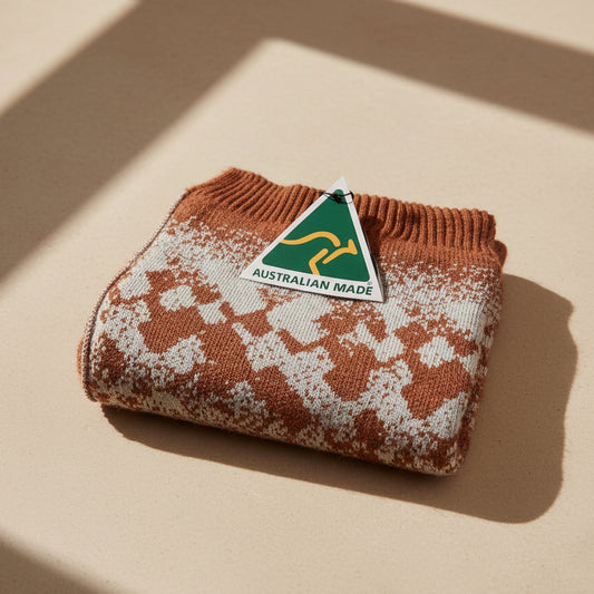 Australian Alpaca  Blanket Wrap Throw Alaska, Terracotta