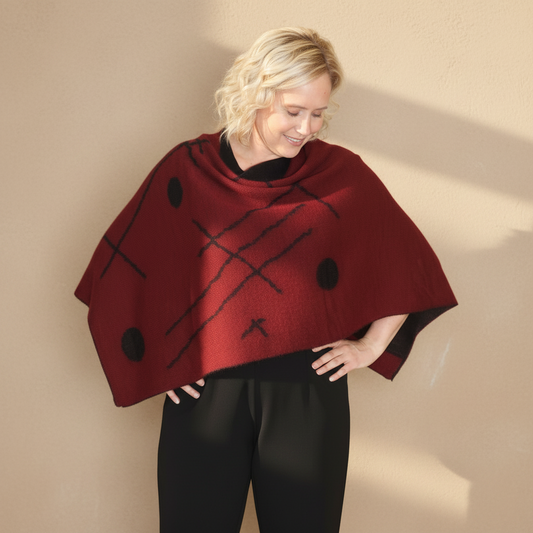 Alpaca Symmetrical and Reversible Poncho