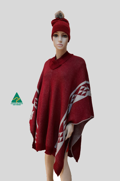 ALPACA PONCHO BREAKS WAVES WOMEN