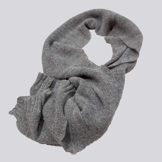 Alpaca Wool Scarf Natural Gray