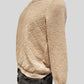 Alpaca Textured Jacquard Men Sweater Beige
