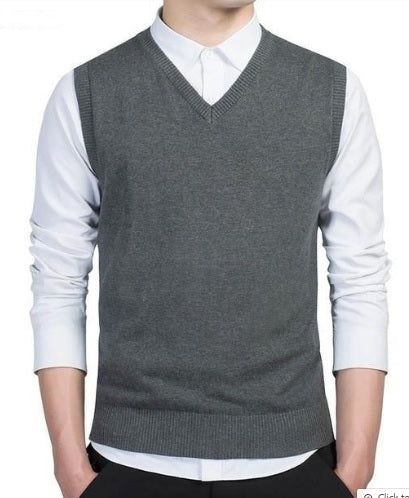 Alpaca Classic V-Neck Vest Men